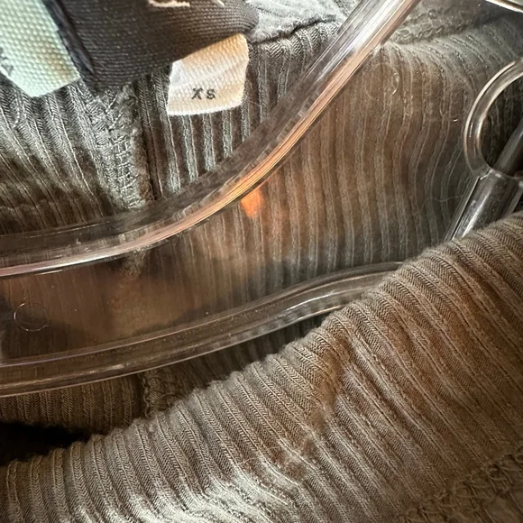 Women's XS Saturday Sunday Sage Green Ribbed Turtleneck Long Sleeve Dress - Picture 6 of 8